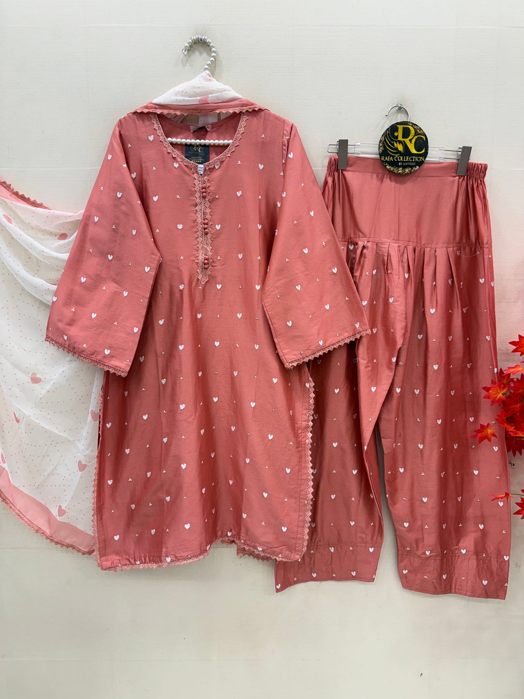 Embroidered Farshi salwar suits