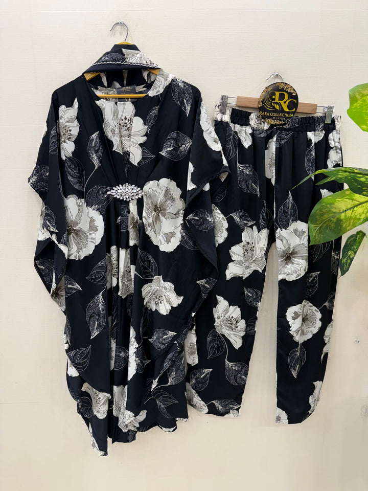 Imported Long kaftan Co-ord sets 2871