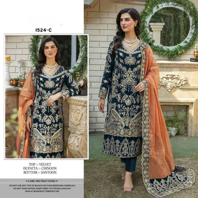 Velvet Unstitch Suit  1517