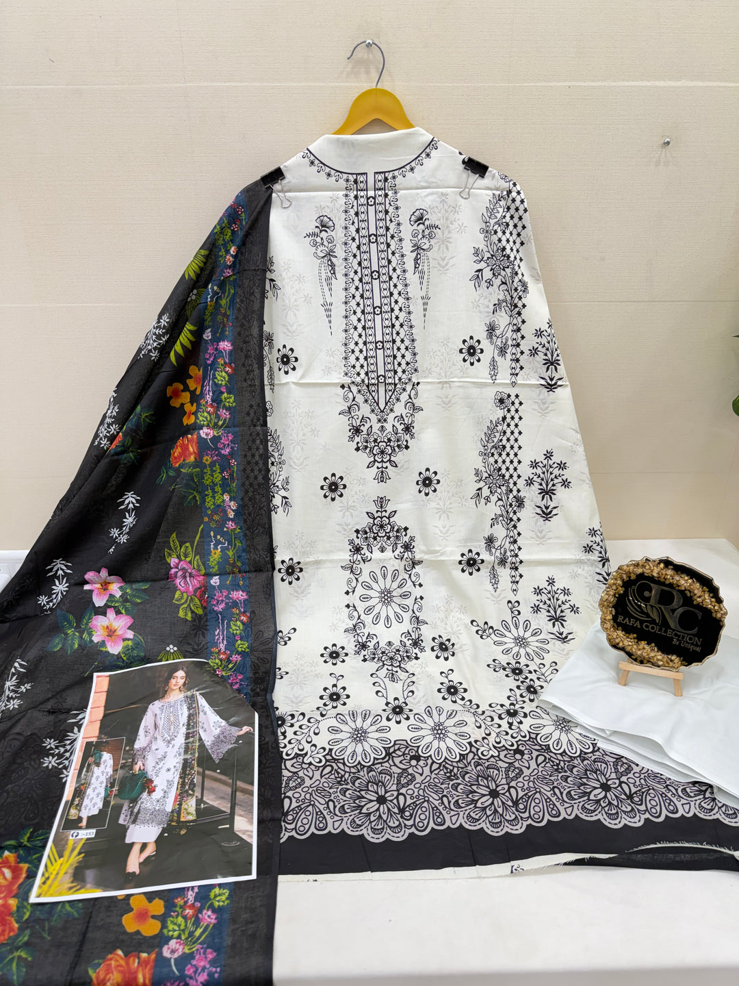 Cotton printed unstitched suits