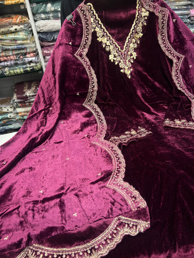 Velvet unstitch suits 2801