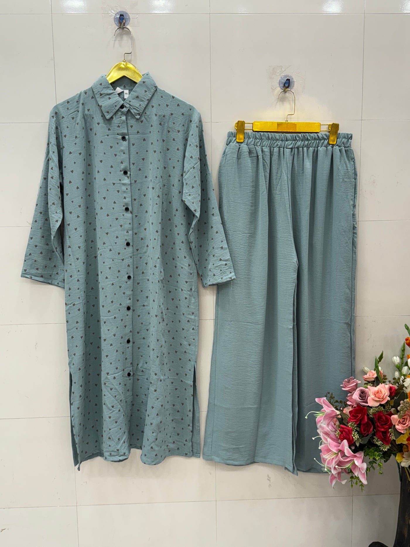 imported crinkle Co-ord sets 2667