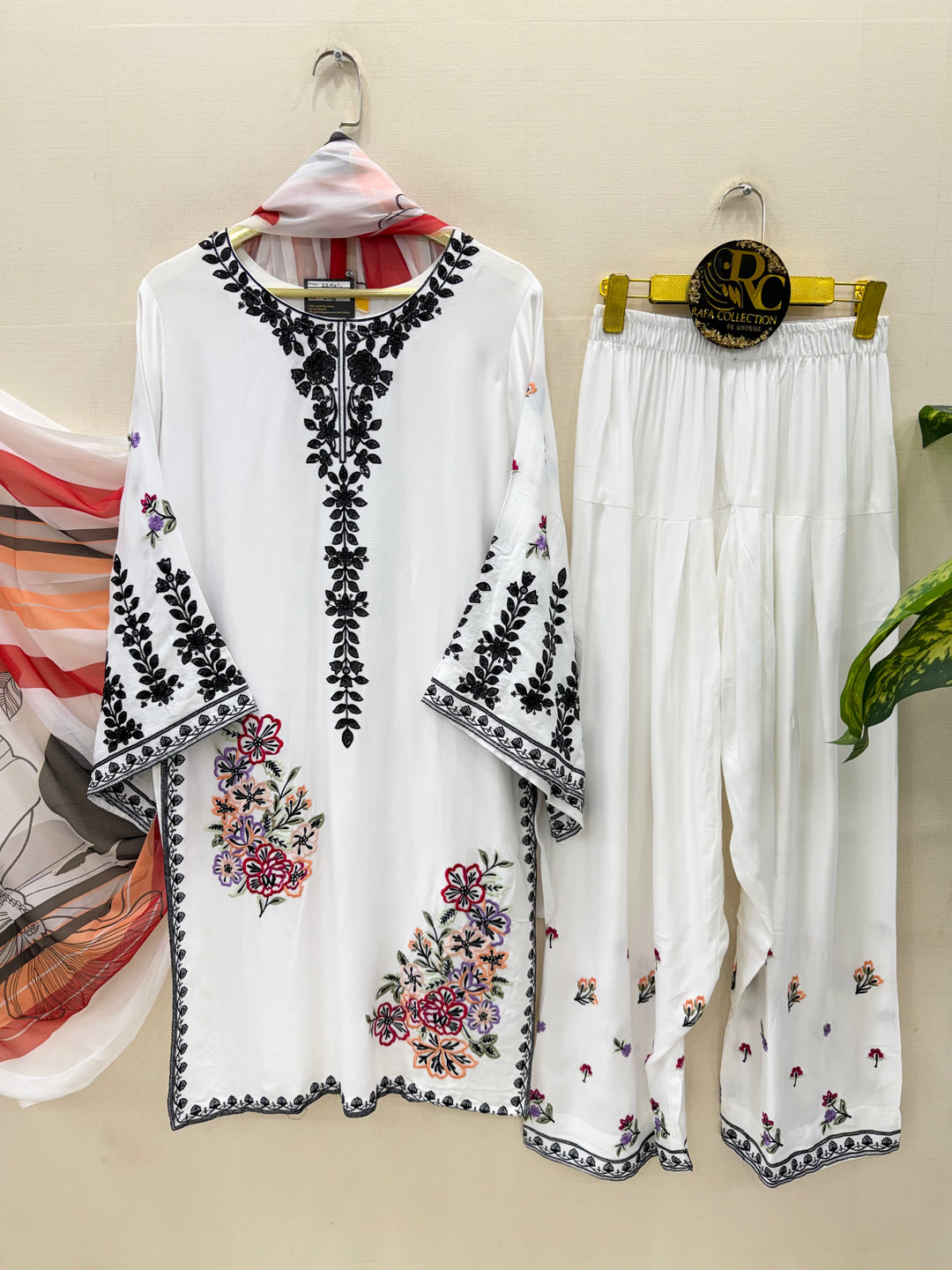 Embroidered Farshi Salwar suits