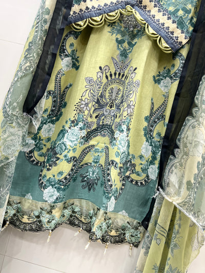 Pakistani pearl embellished suits 
2569