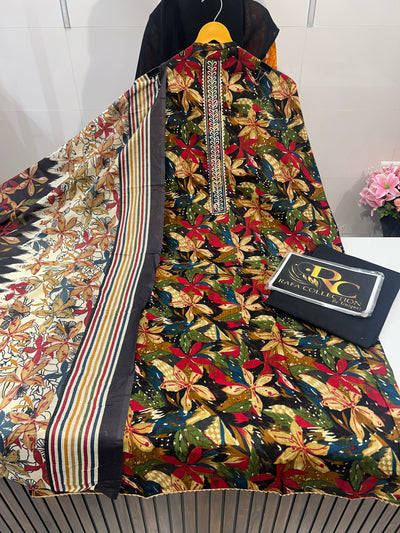 Cotton Unstitched Suit 14020
