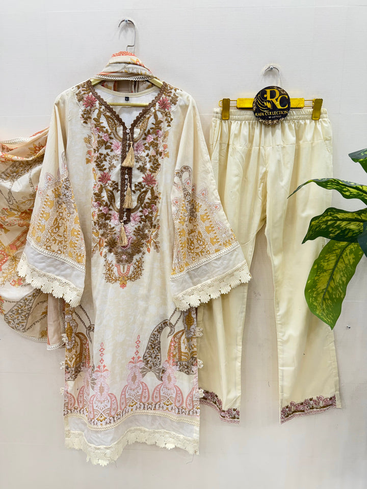 Pakistani cotton embroidered suits