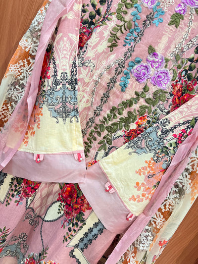 Pakistani patch work suit 2542