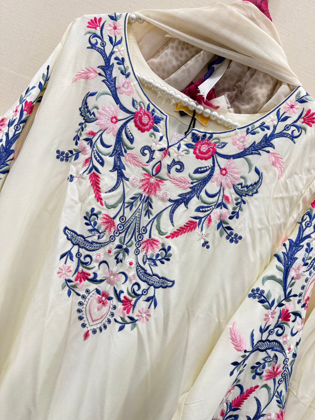 Embroidered Farshi salwar suits