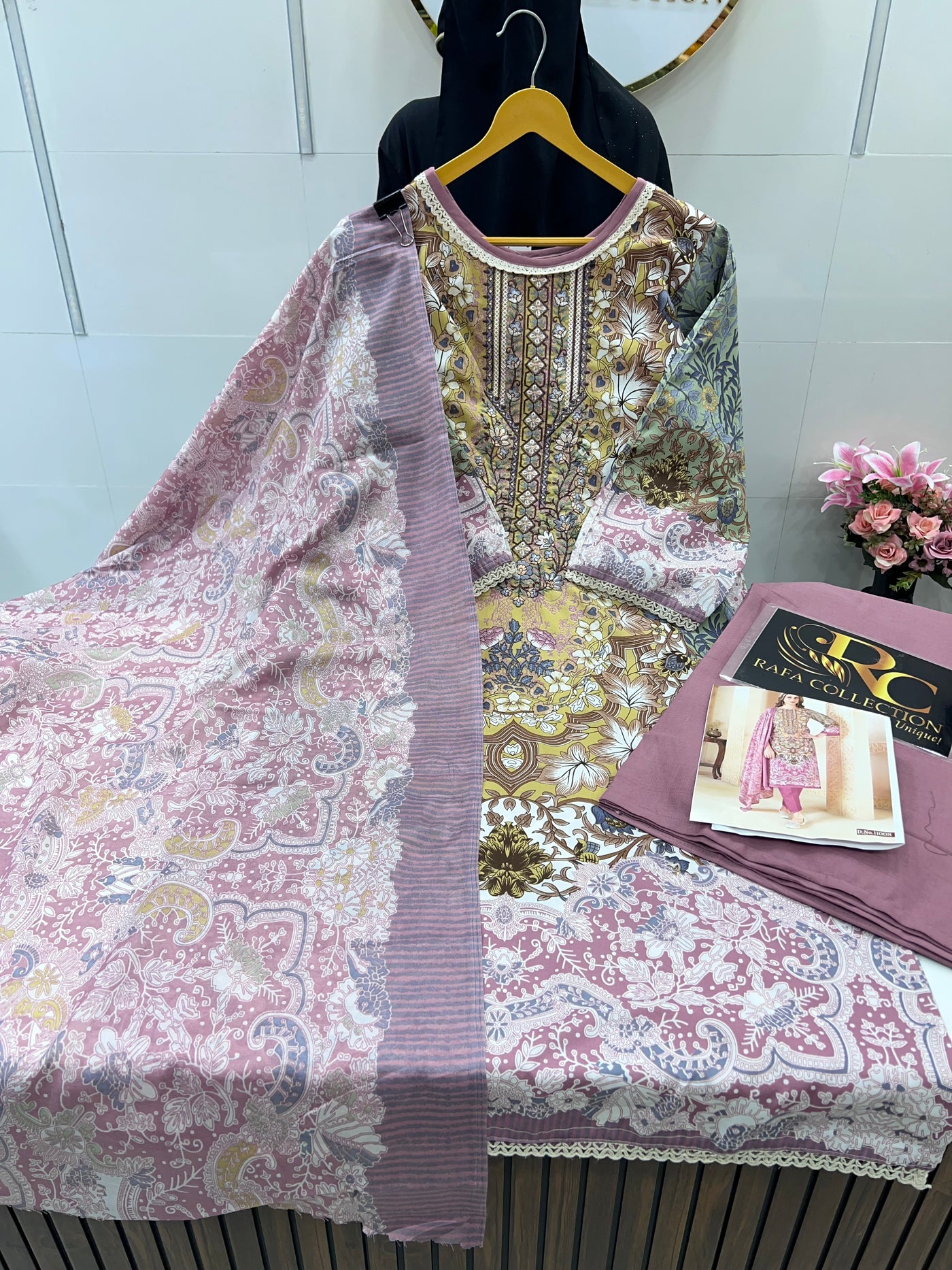 Semi Cotton embroided suits 2115