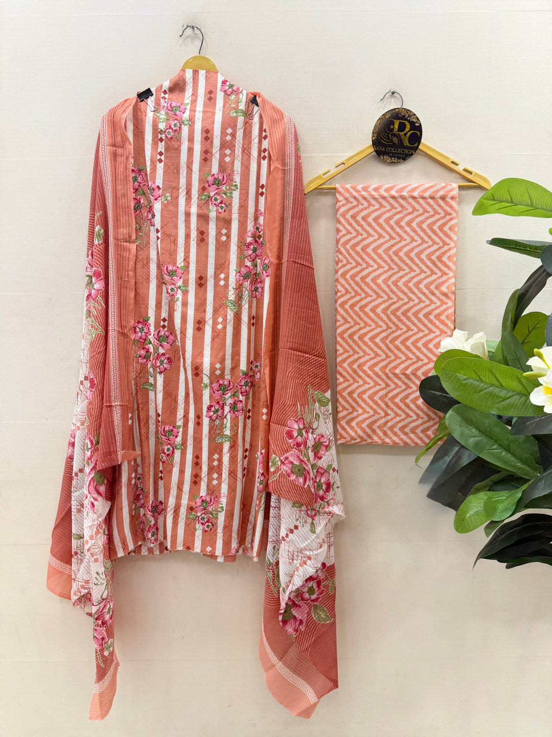 Semi Cotton Unstitched Suits