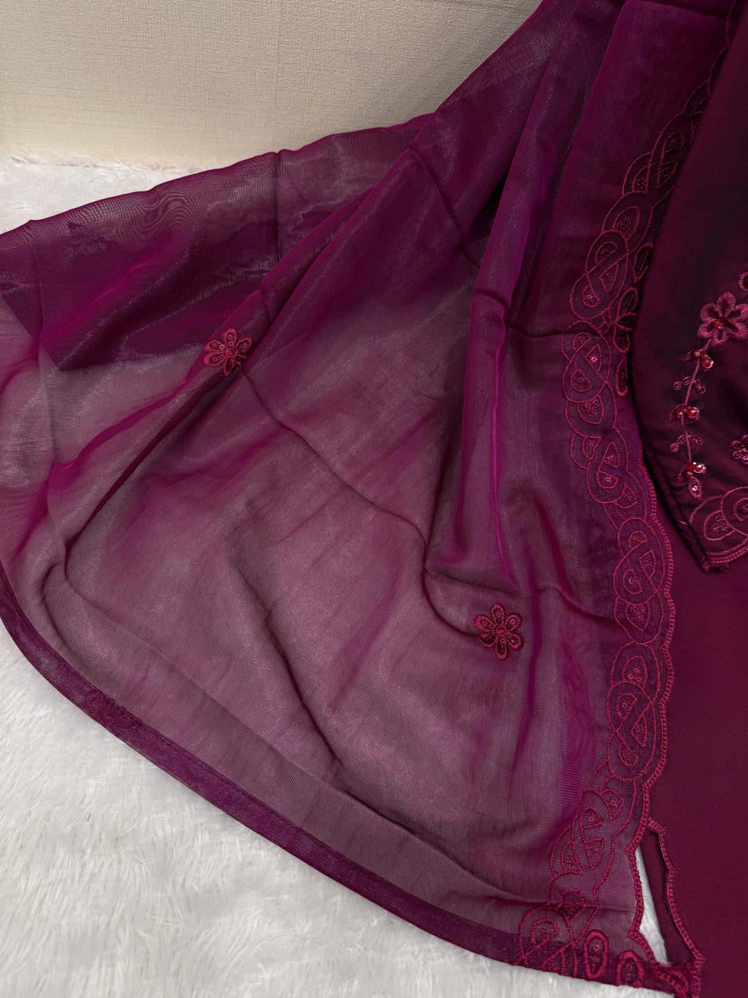 Long cutwork suits