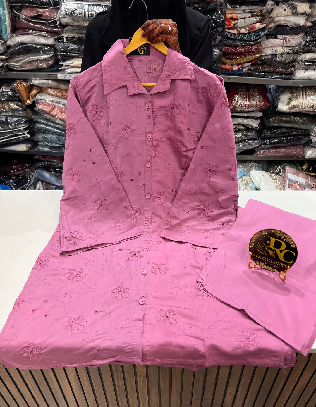 Cotton embroidered co-ord sets 3130