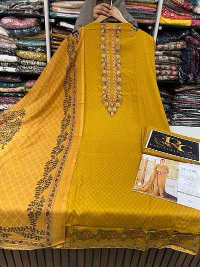 Cotton Unstitched Suit 1579