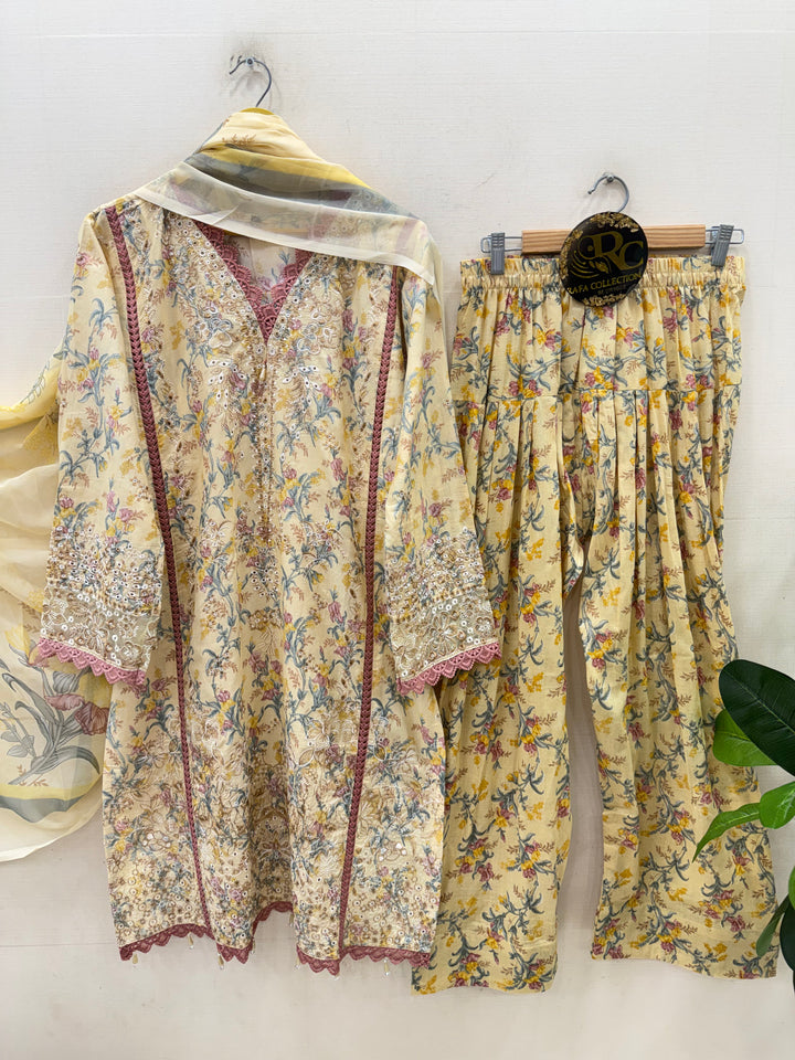 Embroidered Farshi Salwar Suits
