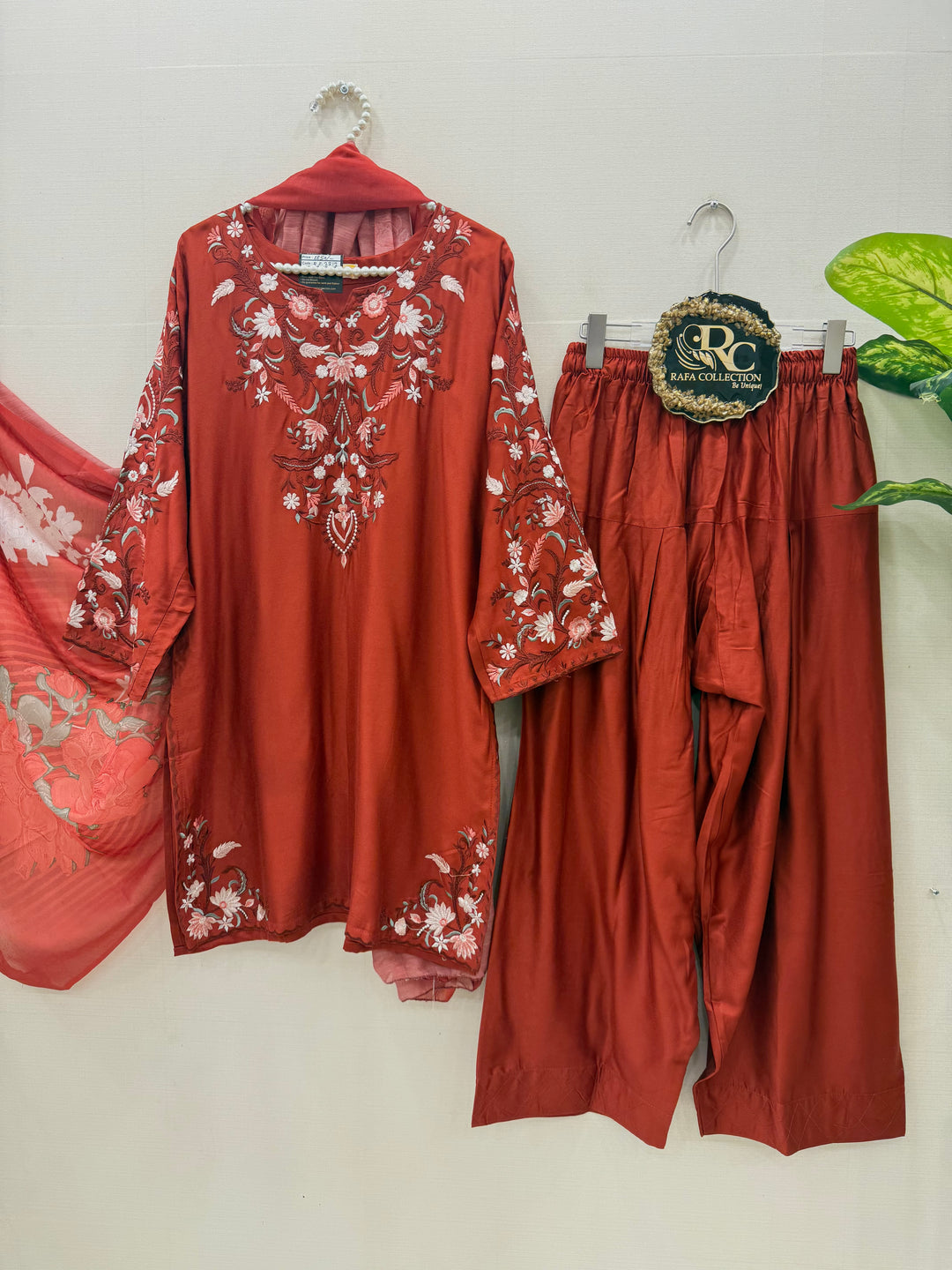 Embroidered Farshi salwar suits