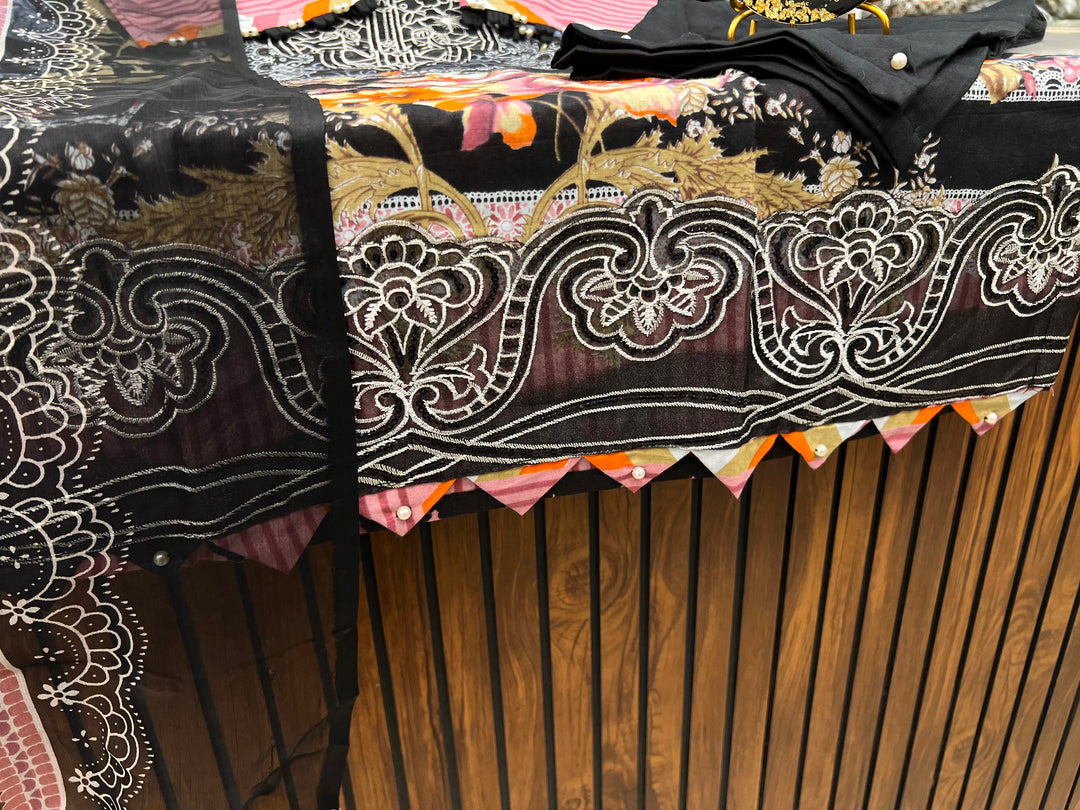 Pakistani patch work suit 2593