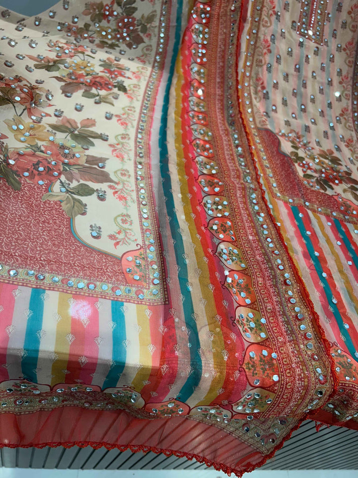 Mirror work unstich suit 328