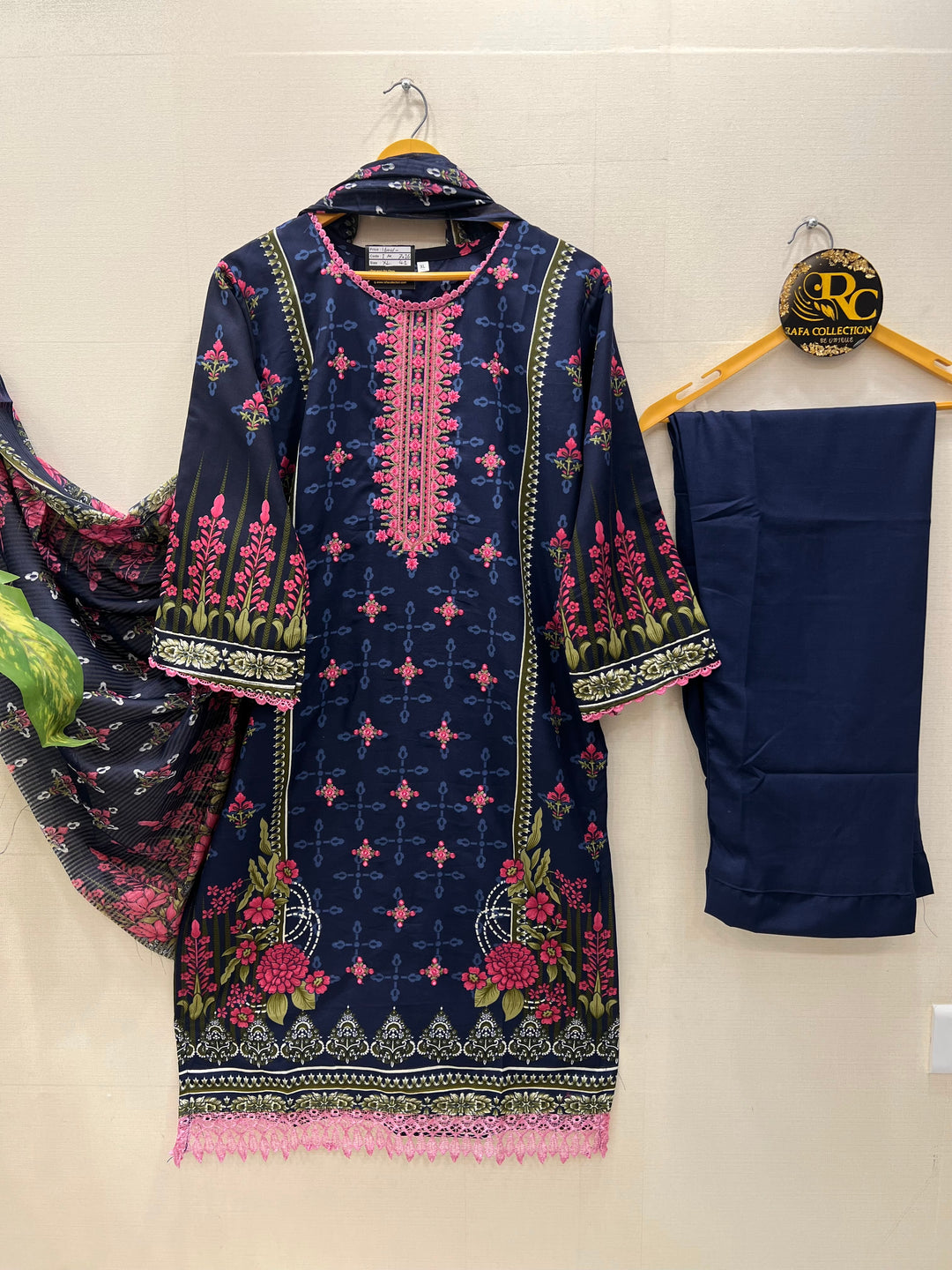 Cotton embroidered suits