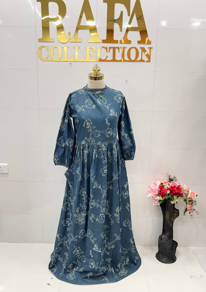 Denim long gown 2587