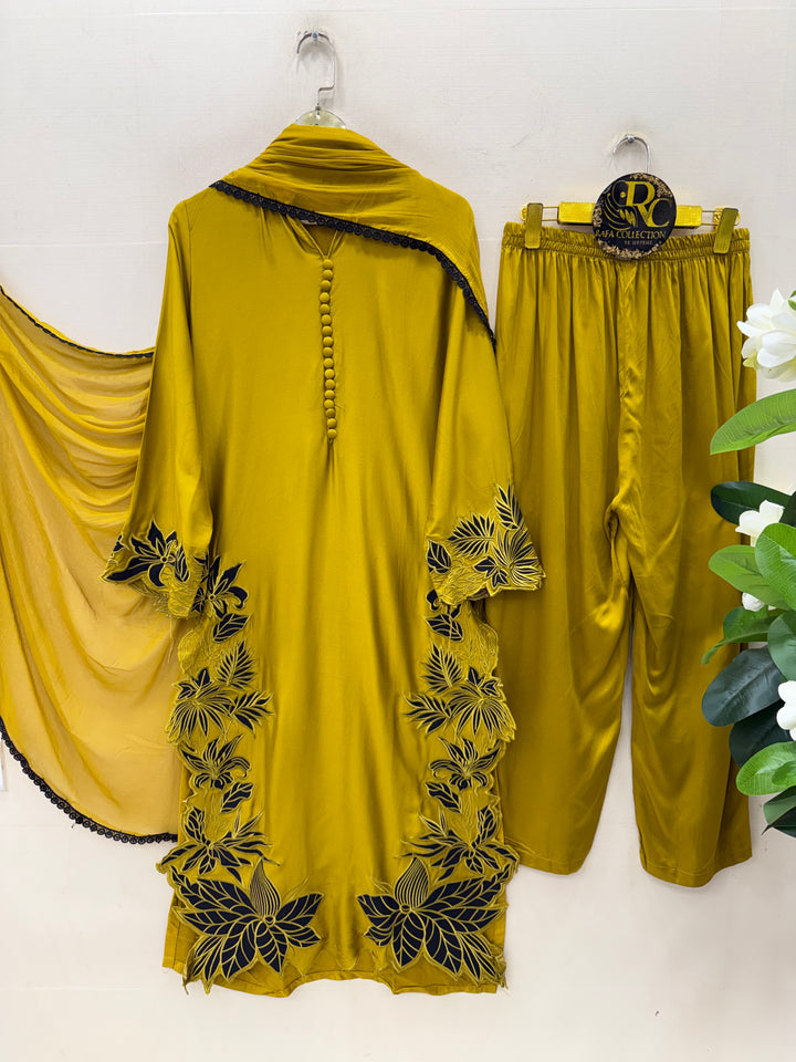 Cutwork embroidered suits