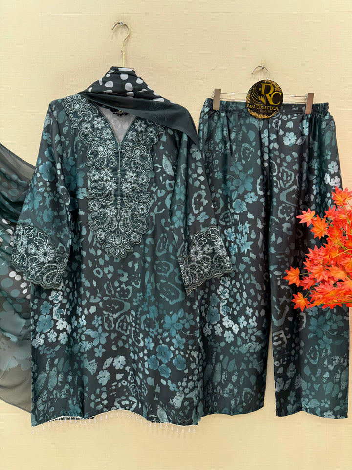 Satin patchwork Suits
