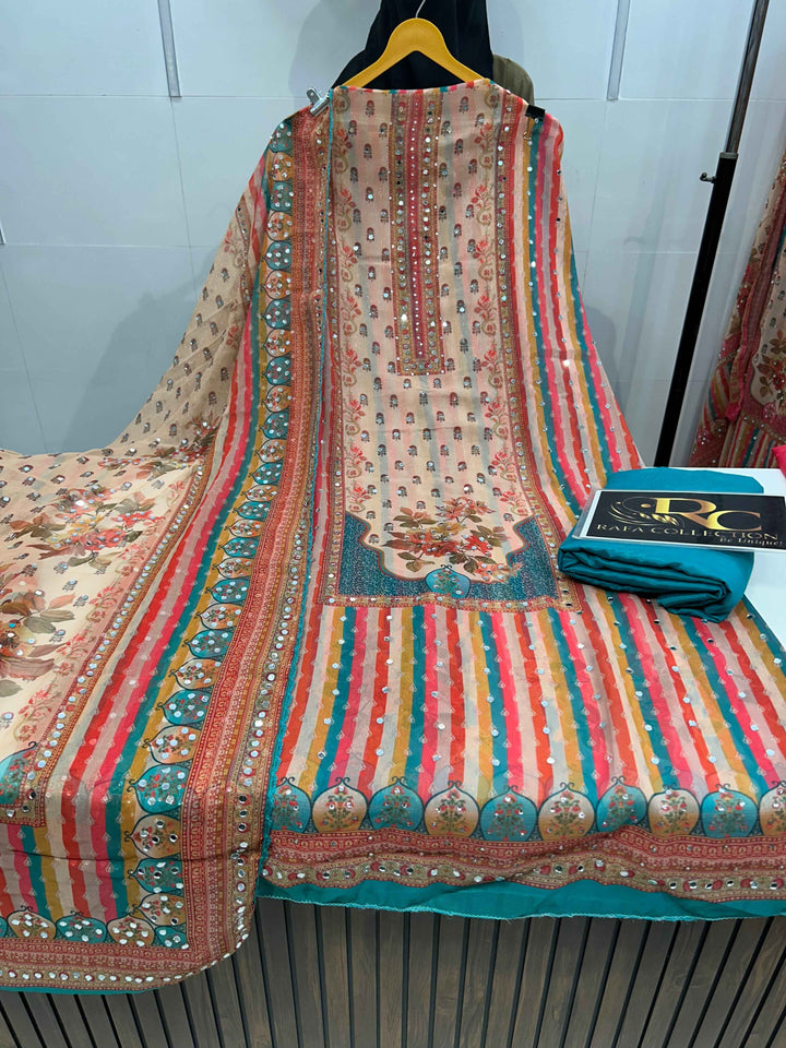 Mirror work unstich suit 328