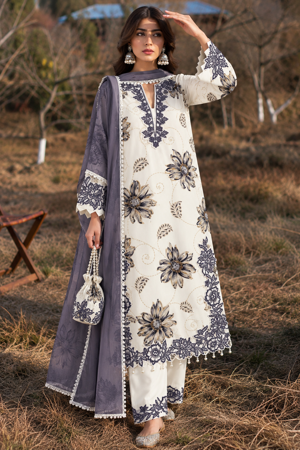 Pakistani Cutwork Suit