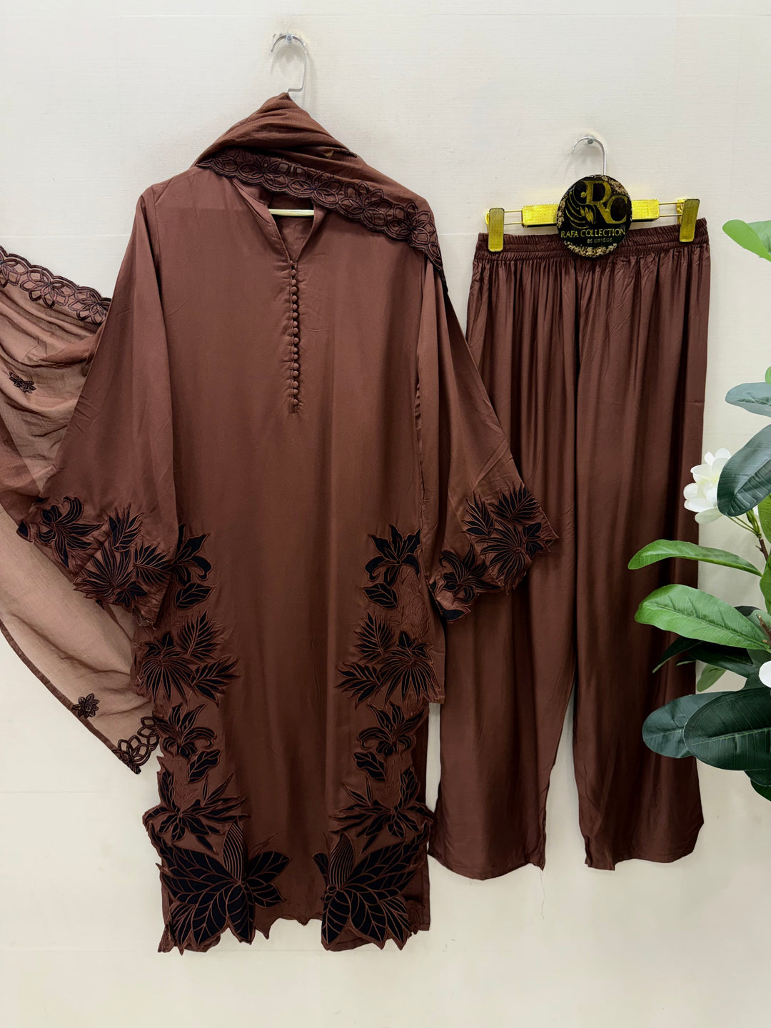 Cutwork embroidered pakistani suits