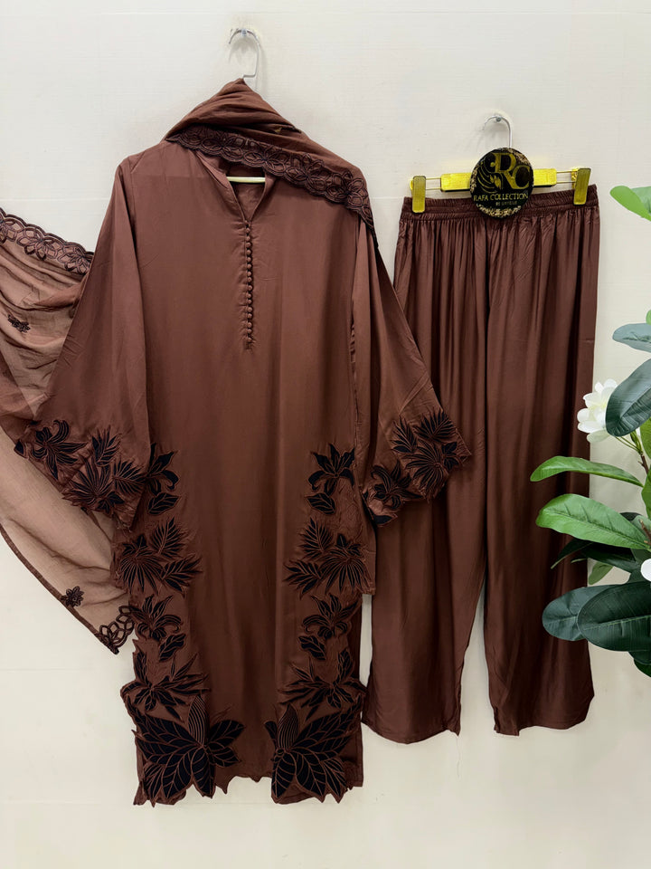 Cutwork embroidered pakistani suits