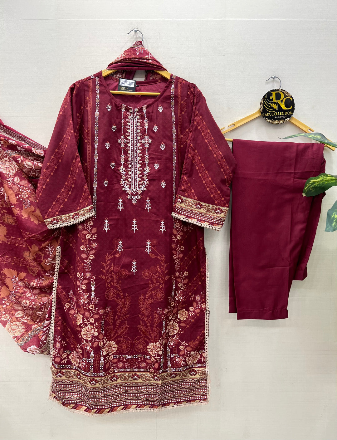 Semi Cotton embroidered suits