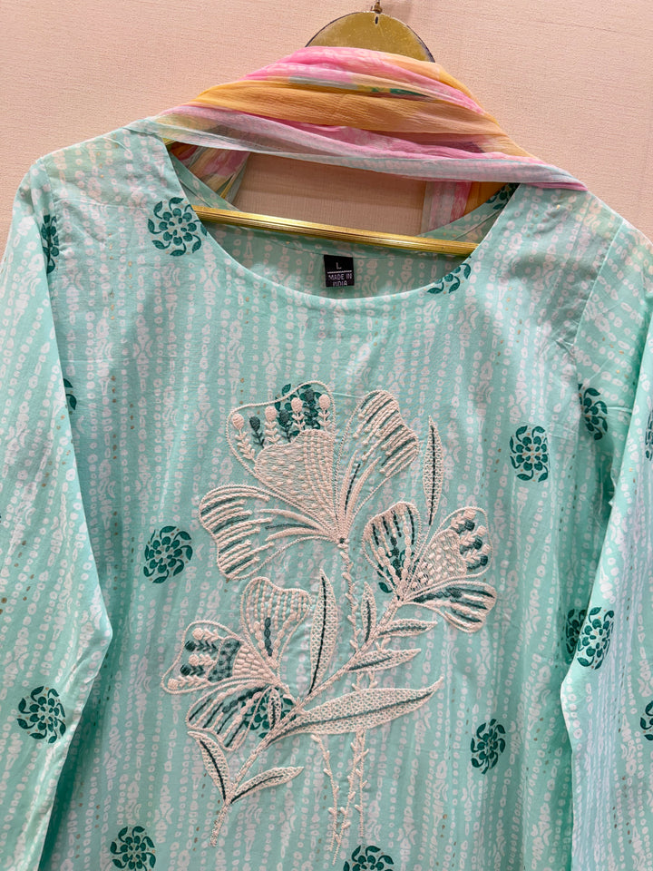 Pure cotton embroided suits