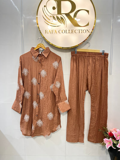 Imported crinkle Co-ord sets 2291