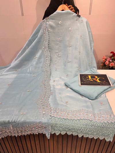 Organza Handwork suit 2254