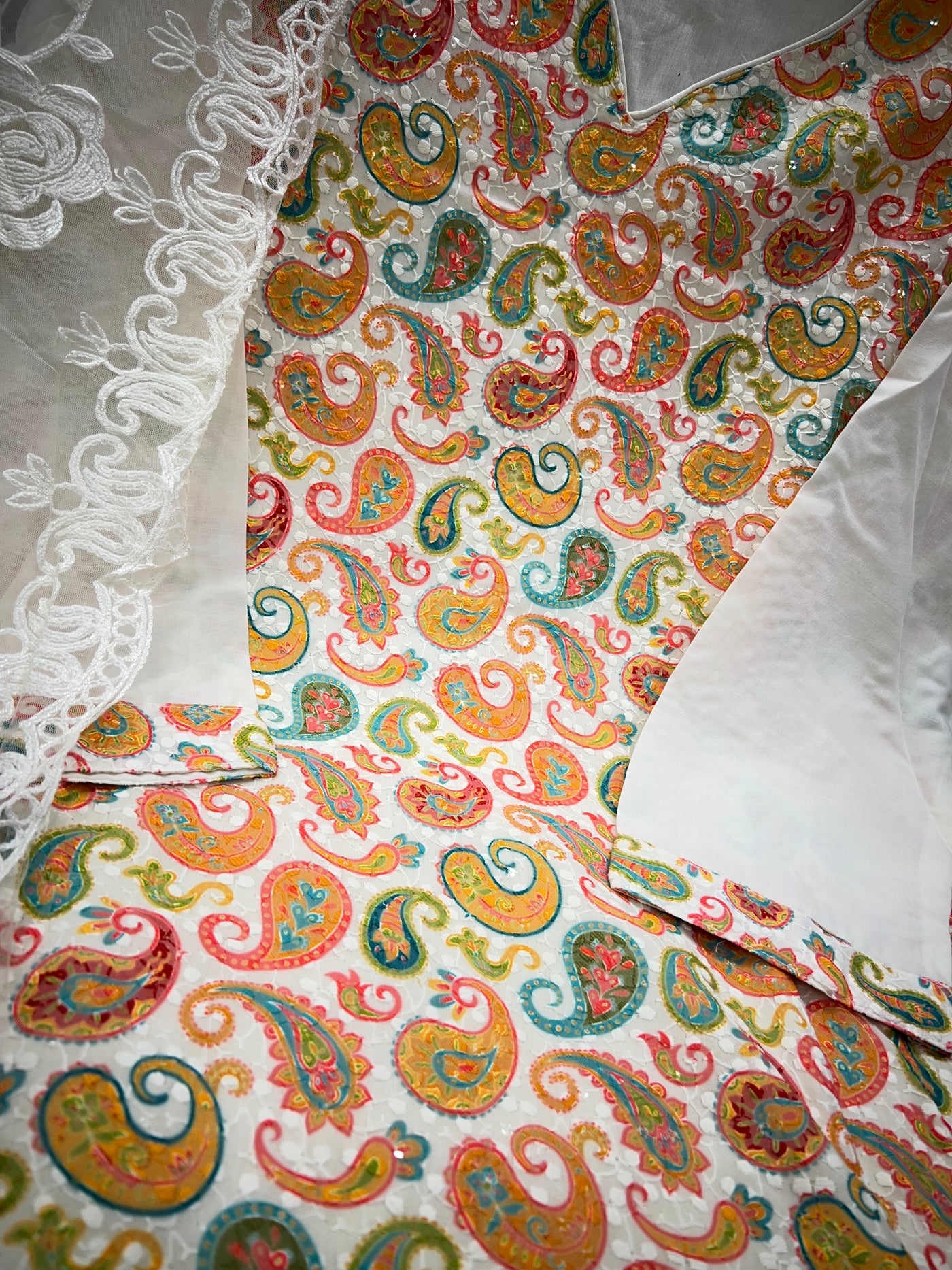 Chikankari cotton suit 1304