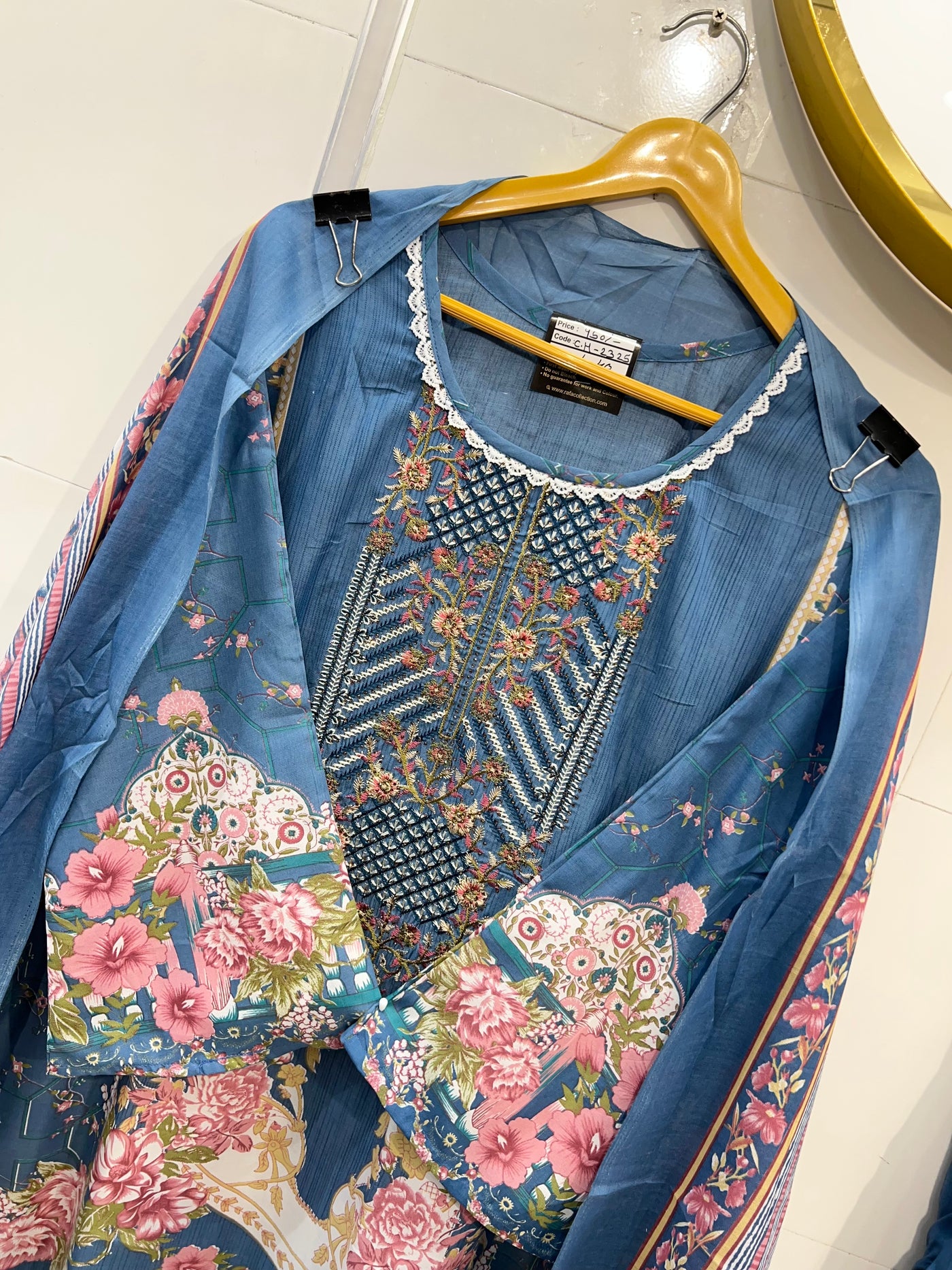 Semi cotton kurti pant sets 2325