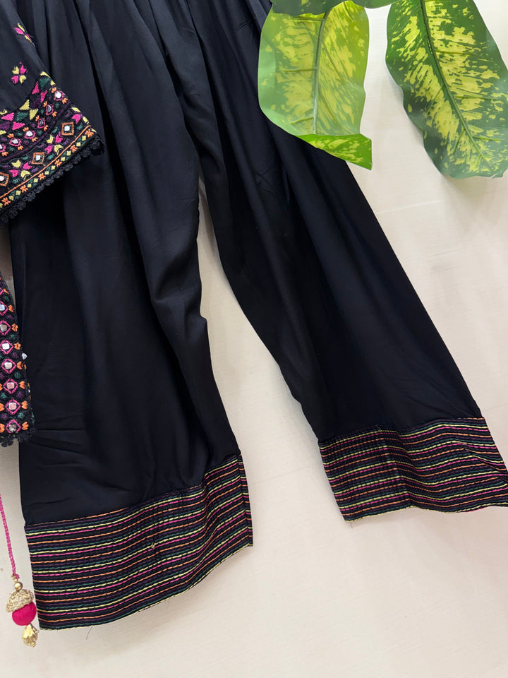 Embroidered multi color Farshi suits