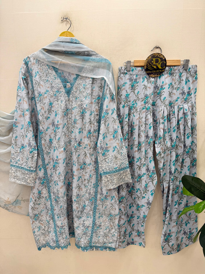 Embroidered Farshi Salwar Suits