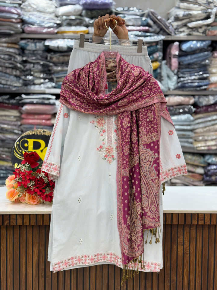 Chikankari pashmina sets