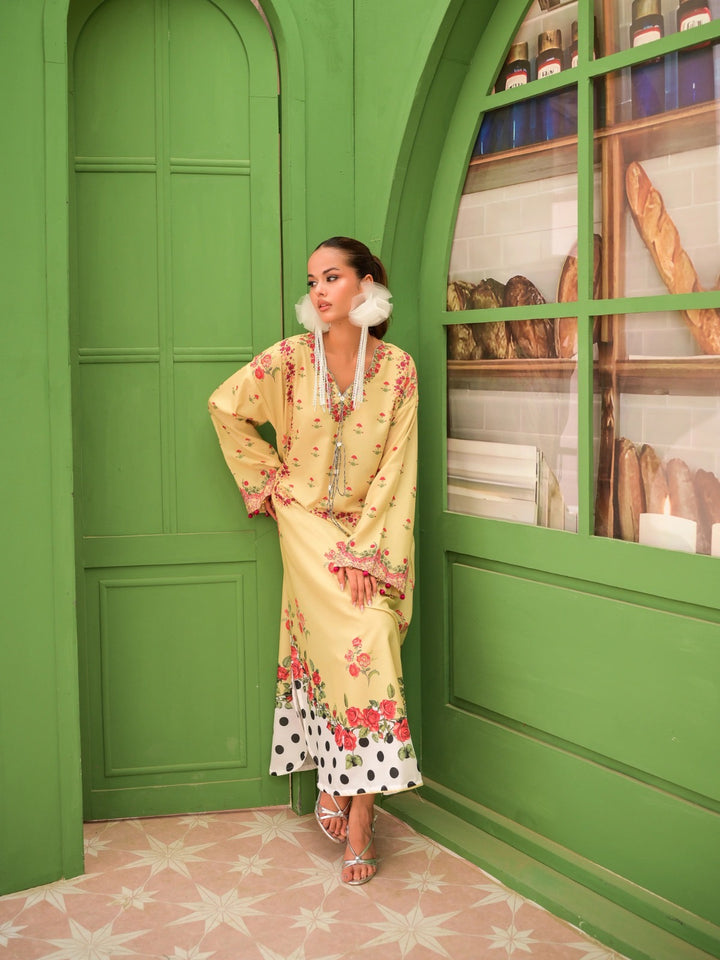 Printed pakistani long kaftans