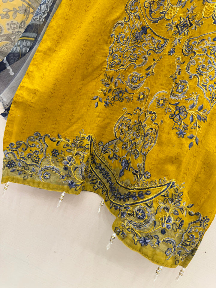 Cotton embroidered suits