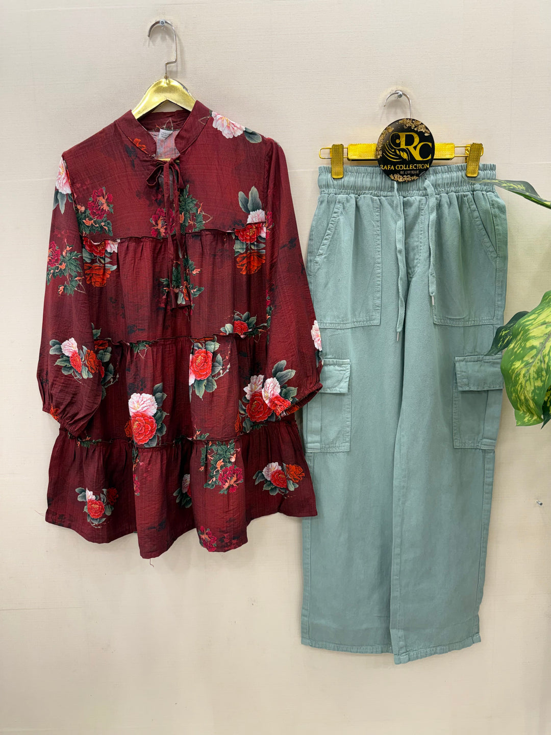Korean denim cargo Sets