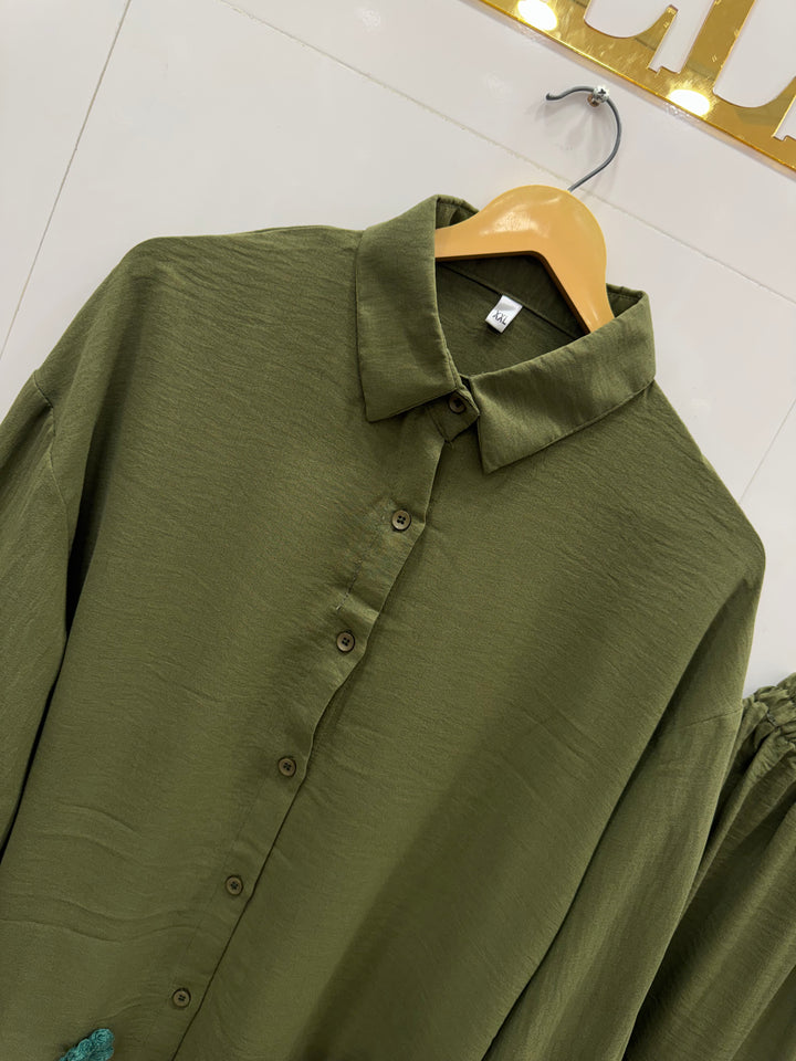 Imported crinkle skirt top