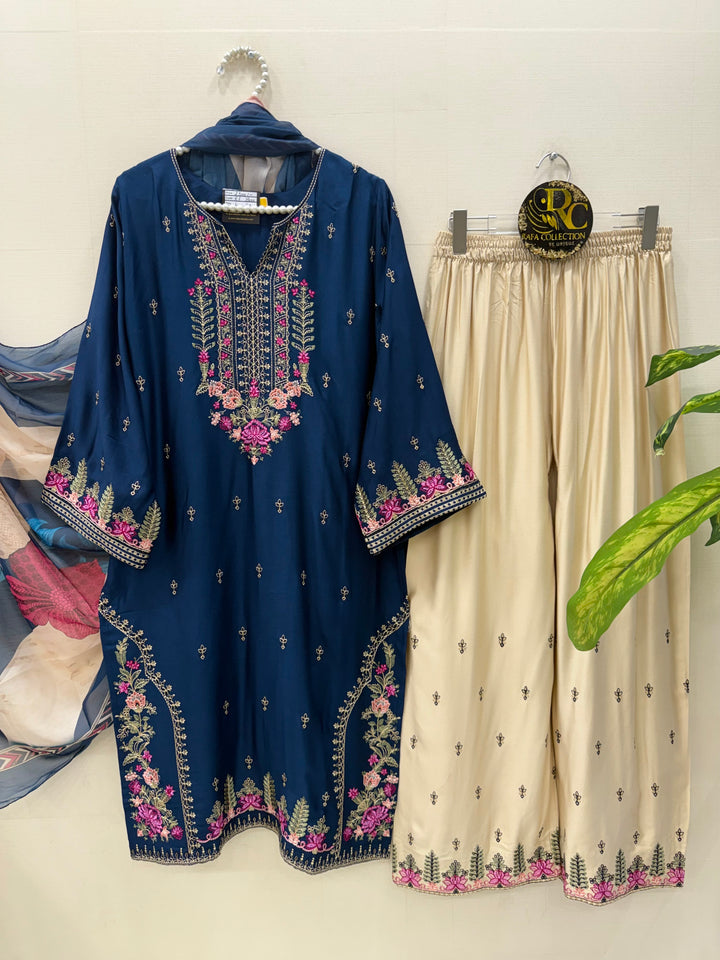Embroidered palazzo Suits