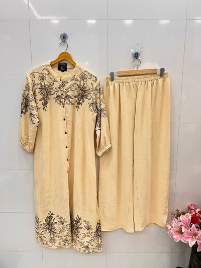 Imported  crinkle Co-ord sets 2663