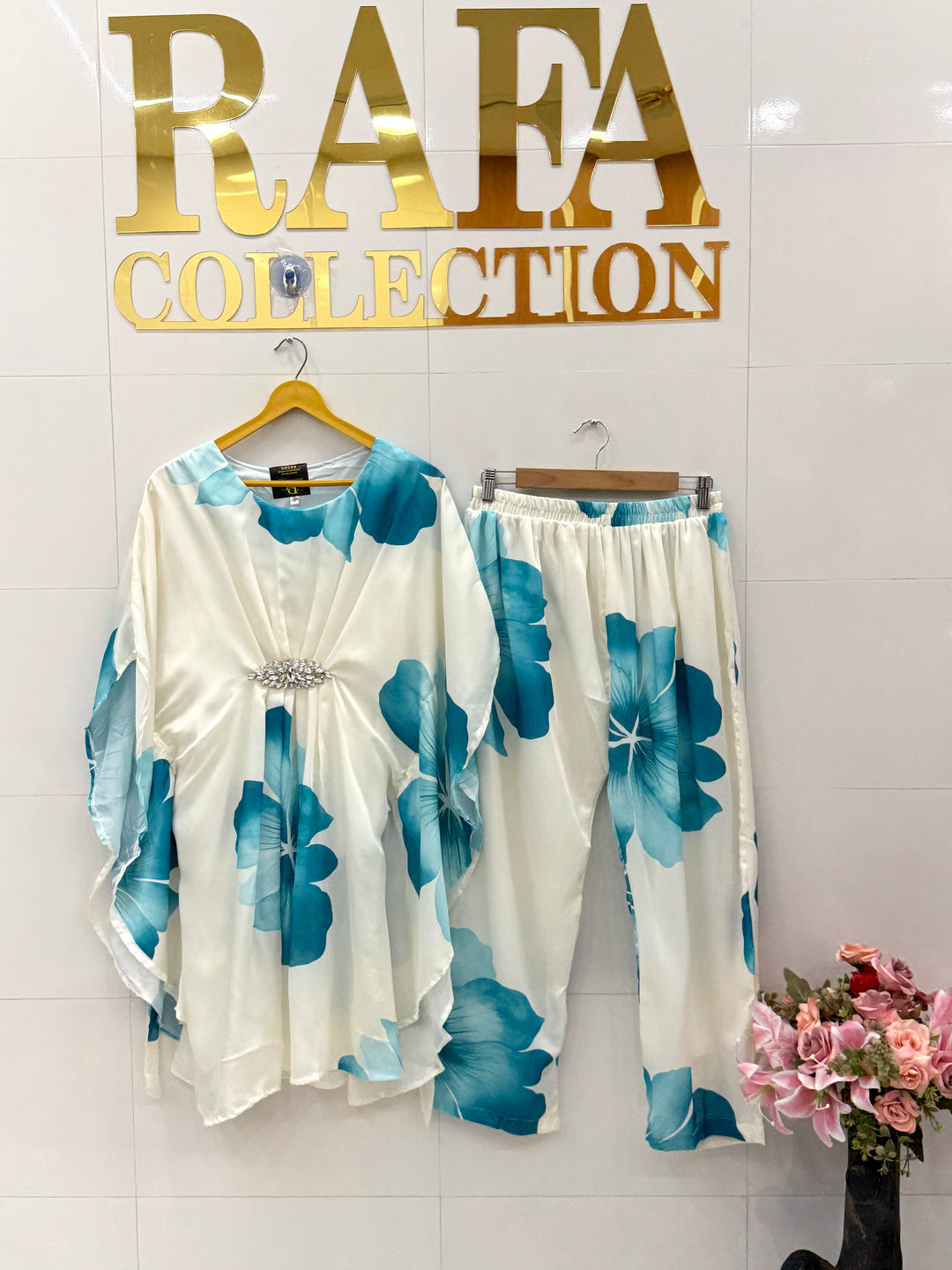 Satin kaftan sets 5820