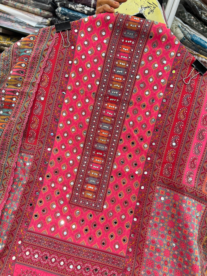 Organza Mirror Work Suit
