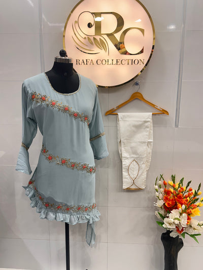 Cross-cut Kurti pant 626