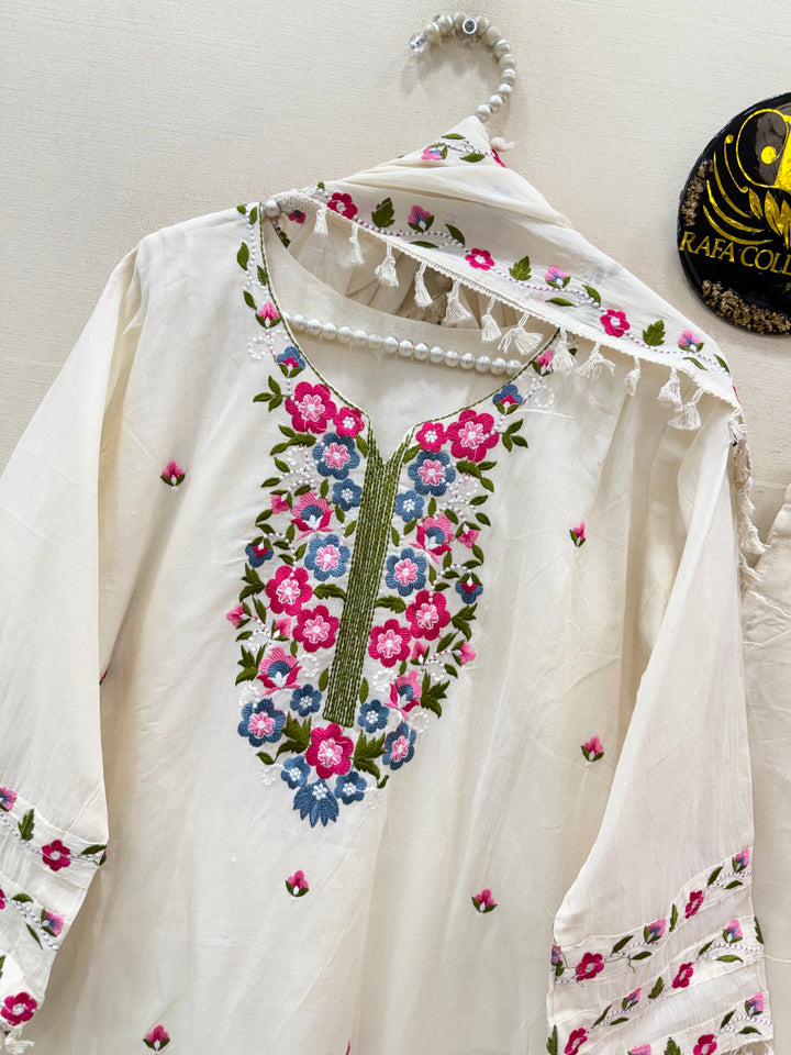 cotton embroidery suits