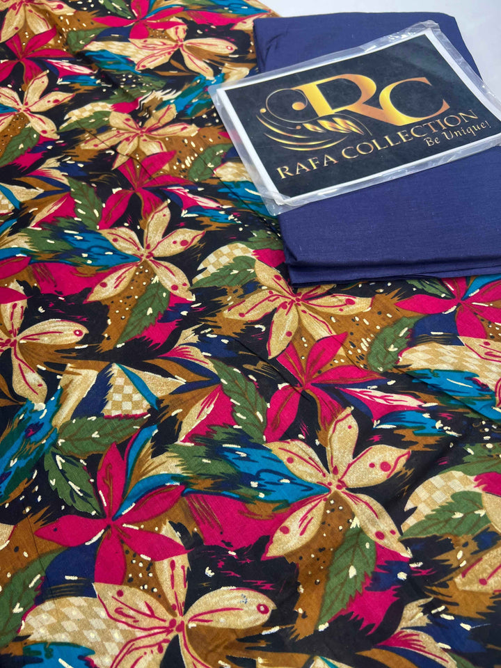 Cotton Unstitched Suit 14020