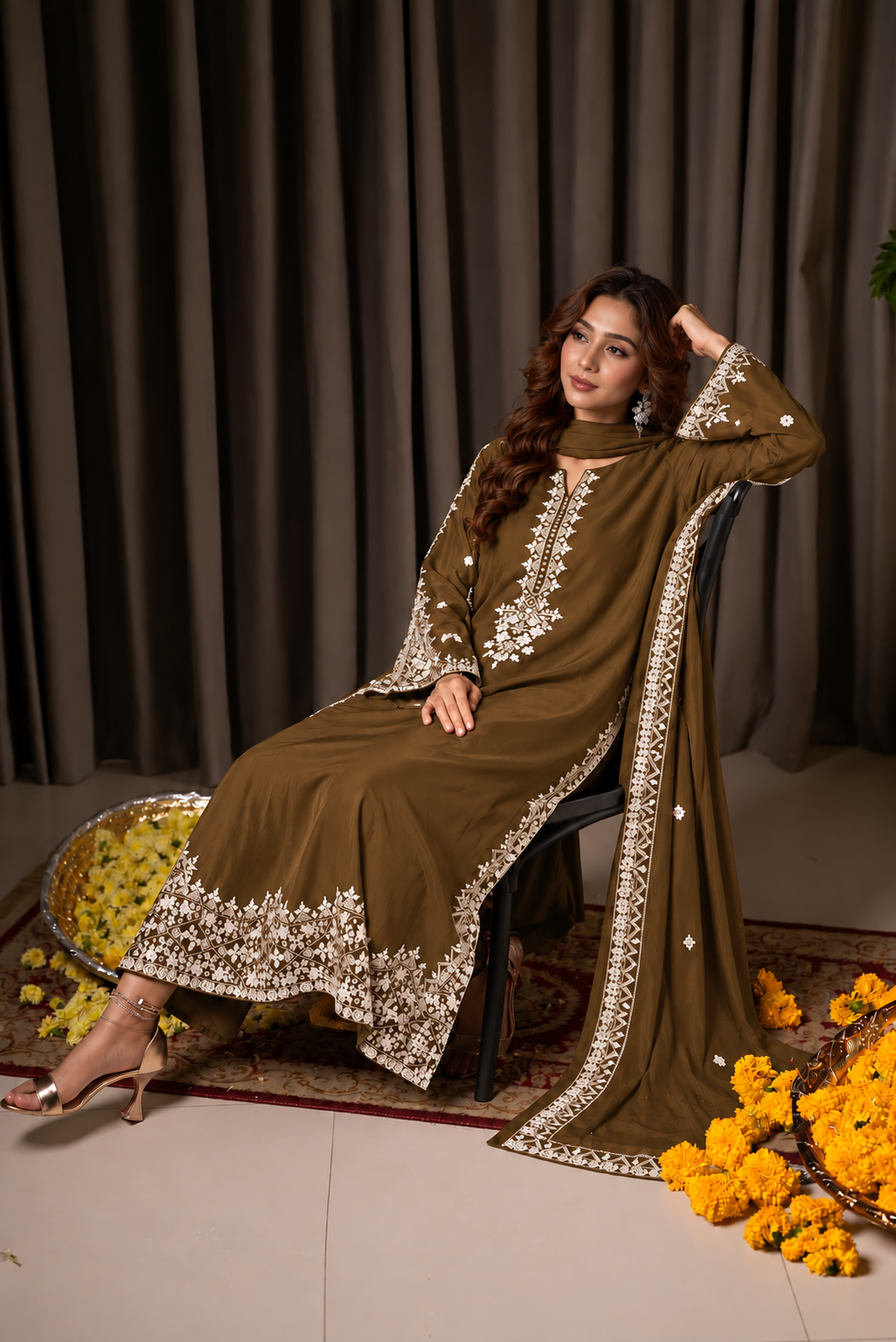 Embroidered Long Kaftan’s